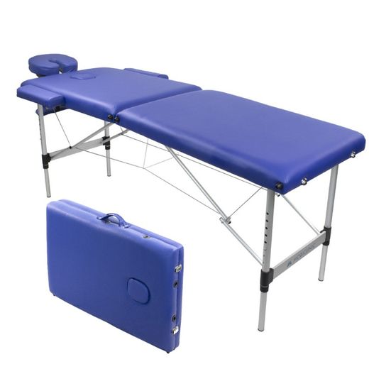 Klappbare Massageliege aus Aluminium mit Kopfstütze und tragbar