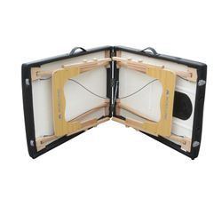 Camilla plegable de madera y portátil