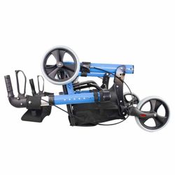 Déambulateur pliable à 4 roues, avec assise et dossier.Trajano De luxe