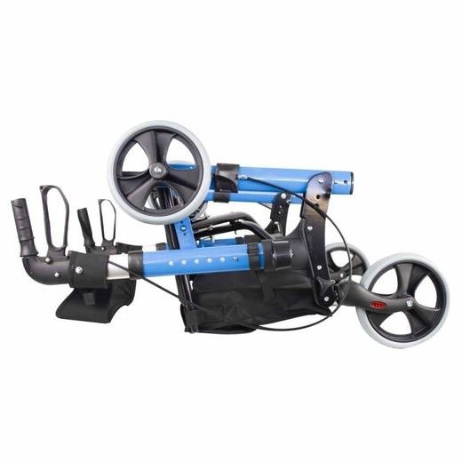 Déambulateur pliable à 4 roues, avec assise et dossier.Trajano De luxe