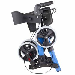 Déambulateur pliable à 4 roues, avec assise et dossier.Trajano De luxe