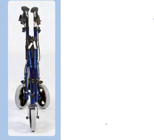 Déambulateur à 3 roues, delta en aluminium