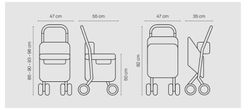 Carrinho de compras com assento Carlett Senior Comfort