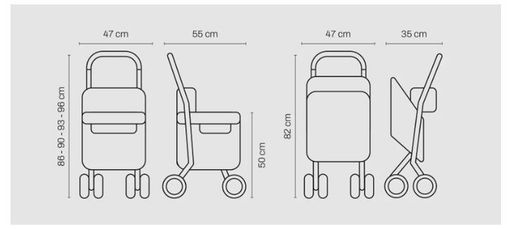 Carrinho de compras com assento Carlett Senior Comfort