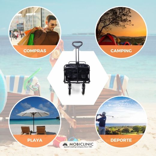 Chariot de transport pliable pour la plage et le jardin Duna Pro