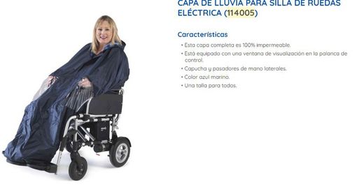 Regenmantel für Elektrorollstühle.