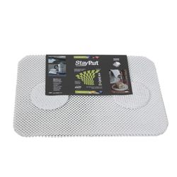Conjunto mantel indivual y posavasos anti-deslizante stayput blanco