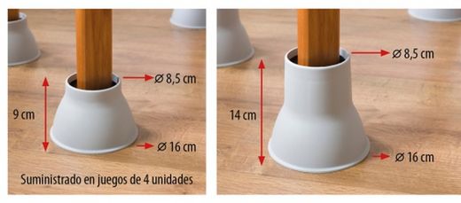 Erhebungskegel 14 cm, 4er Set "Elefantenfüße".