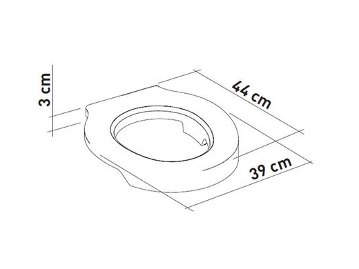 Rehausse WC souple "bleu