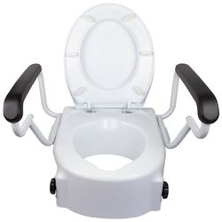 Elevador WC ,Con tapa ,Adaptable ,Regulable, Inclinable ,Reposabrazos abatibles