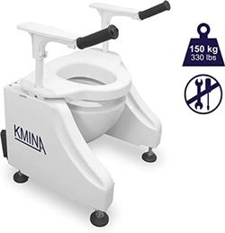 KMINA Elektrischer Toilettensitzlift (150 kg), Toilettensitzerhöhung mit Armlehnen