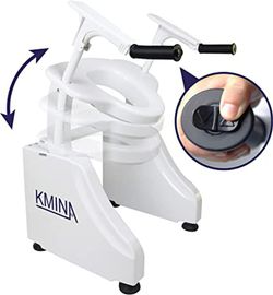 KMINA Elektrischer Toilettensitzlift (150 kg), Toilettensitzerhöhung mit Armlehnen