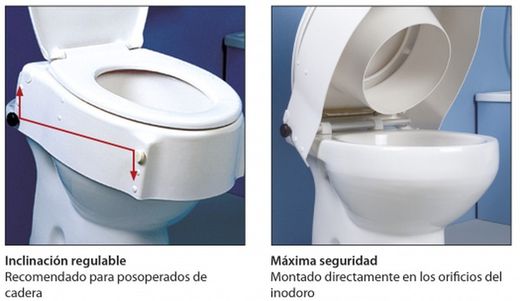 Elevador de sanita sem braços, inclinação regulável (5/10/15 cm)