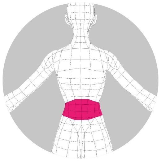 Wärmematte für die Lendenwirbelsäule