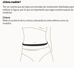 Faja cinturilla de control moderado con bandas anatómicas