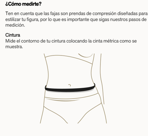 Faja cinturilla de control moderado con bandas anatómicas