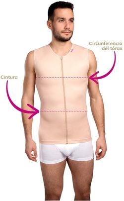 Gaine de liposuccion post-lipoélastique, homme jusqu'aux hanches