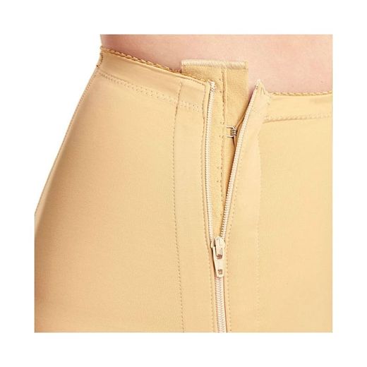 Cinta para lipoaspiração abdominal pós-voe com alças e zíper