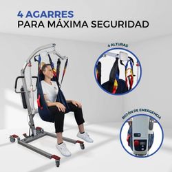 Elektrokran mit freiem Gurtzeug, einstellbar bis 135 kg