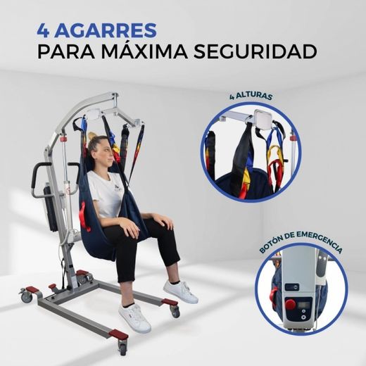 Elektrokran mit freiem Gurtzeug, einstellbar bis 135 kg