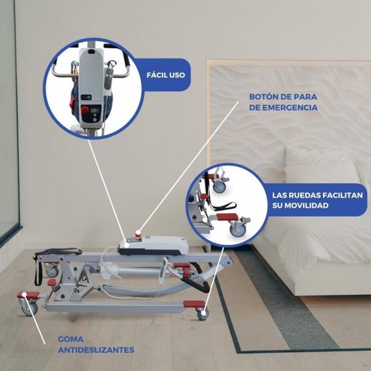 Elektrokran mit freiem Gurtzeug, einstellbar bis 135 kg