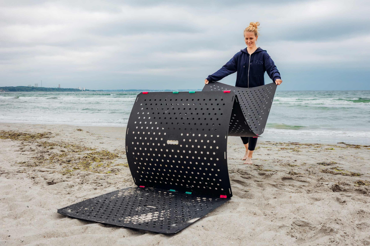 Panel de movilidad Sandtile, paneles de acceso a playa, cesped, grava. Full panel 90x90