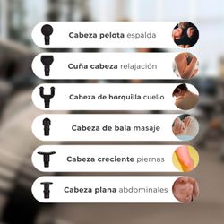 Pistolet de massage musculaire, portable 6 têtes