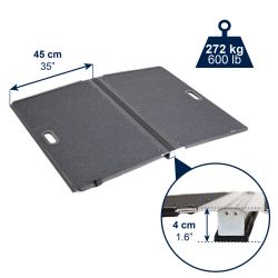 Kmina K10072 Aluminium-Rollstuhlrampe, klappbar