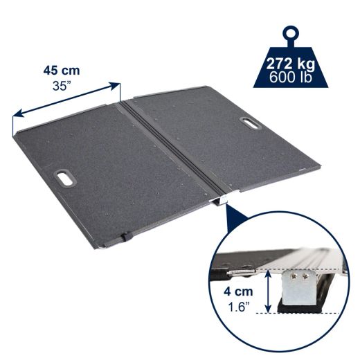 Kmina K10072 Aluminium-Rollstuhlrampe, klappbar