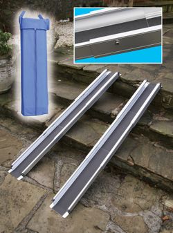 Petite rampe rétractable pour fauteuil roulant