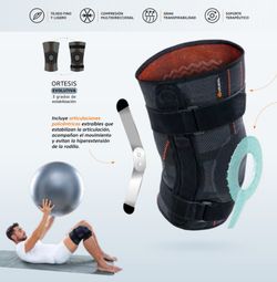 Genouillère élastique fonctionnelle avec articulations thera go