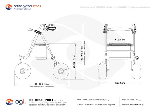 Déambulateur de plage Beach Pro