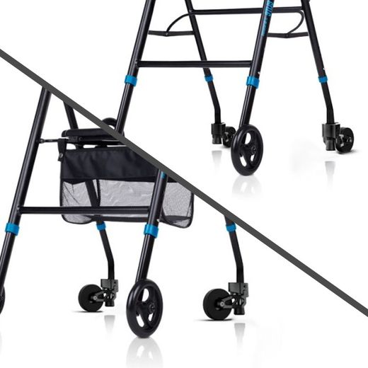 Räder für Gehhilfen: Verwandeln Sie Ihre Gehhilfe für drinnen in eine Gehhilfe für draußen mit Bremse. Walk & Roll PLUS