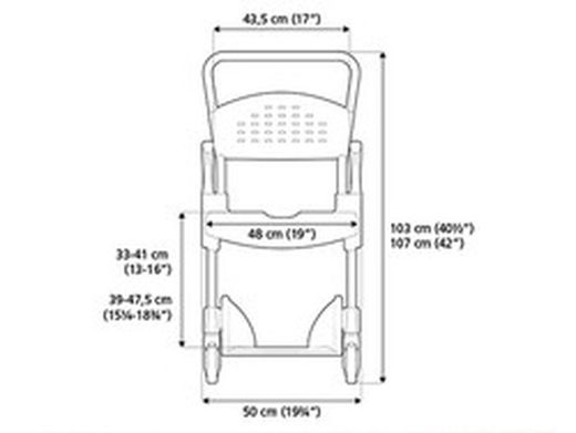 Sauberer Stuhl mit 2 Bremsen AD828
