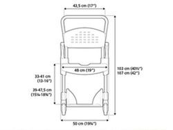 Clean AD828 Stuhl mit 4 Bremsen
