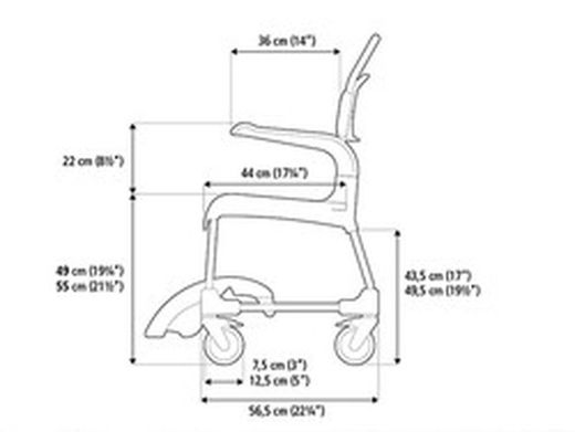 Clean AD828 Stuhl mit 4 Bremsen
