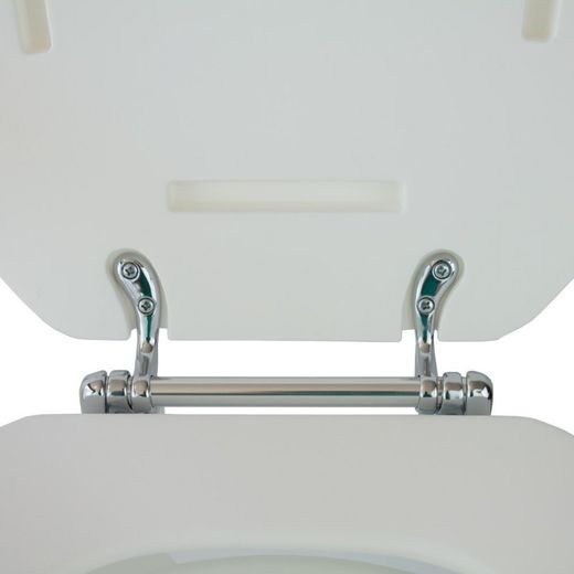 Silla con inodoro ,Reposabrazos abatibles ,Regulable en altura Cabo