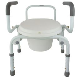 Silla con inodoro ,Reposabrazos abatibles ,Regulable en altura Cabo