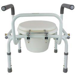 Silla con inodoro ,Reposabrazos abatibles ,Regulable en altura Cabo