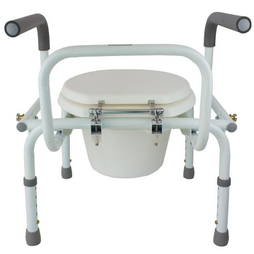 Silla con inodoro ,Reposabrazos abatibles ,Regulable en altura Cabo