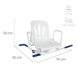 Drehbarer Badestuhl aus Edelstahl