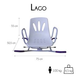 Drehbarer Badestuhl aus Edelstahl