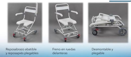 Chaise de douche, aluminium, Pliante u360