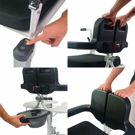 WC de salle de bain Moovy ELECTRIC et chaise de douche à transfert