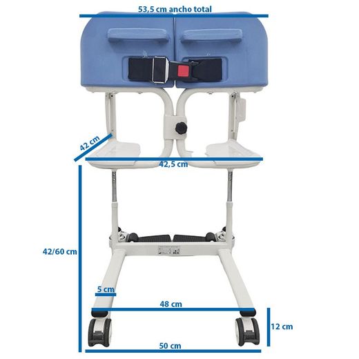 Silla de ducha-wc , grúa y transferencia moovy