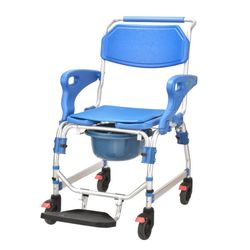 Dusch- und Toilettenstuhl mit ADAS-Rädern