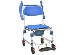 Dusch- und Toilettenstuhl mit ADAS-Rädern