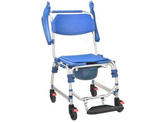 Dusch- und Toilettenstuhl mit ADAS-Rädern