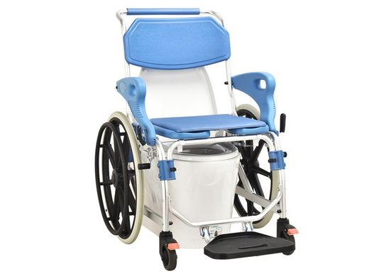 Dusch- und Toilettenstuhl mit 24-Zoll-ADAS-Rädern