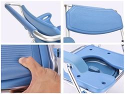 Dusch- und Toilettenstuhl mit 24-Zoll-ADAS-Rädern